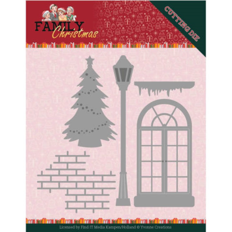 Dies - Yvonne Creations - Family christmas - Fenêtre et sapin Dies - Yvonne Creations - Family christmas - Fenêtre et sapin