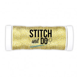 Fils à broder Stitch and Do Sparkle Or clair bobine de 120m