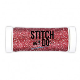 Fils à broder Stitch and Do Sparkle Rouge bobine de 120m