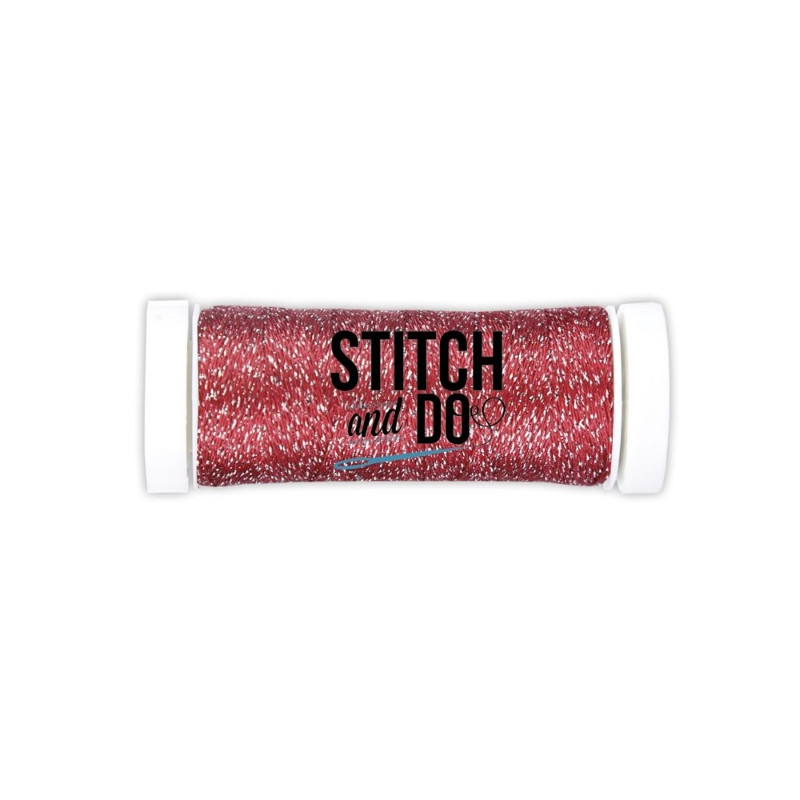 Fils à broder Stitch and Do Sparkle Rouge bobine de 120m