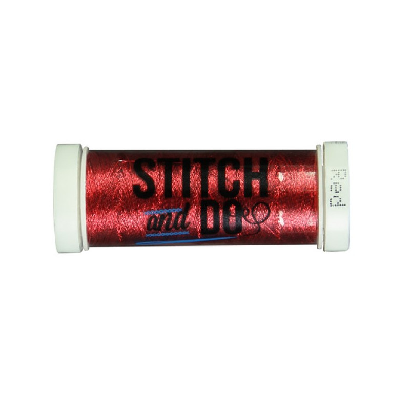 Fils à broder Stitch and Do Métal Rouge bobine de 200m Fils à broder Stitch and Do Métal Rouge bobine de 200m