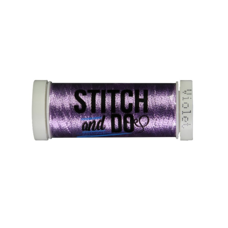 Fils à broder Stitch and Do Métal Violet bobine de 200m Fils à broder Stitch and Do Métal Violet bobine de 200m