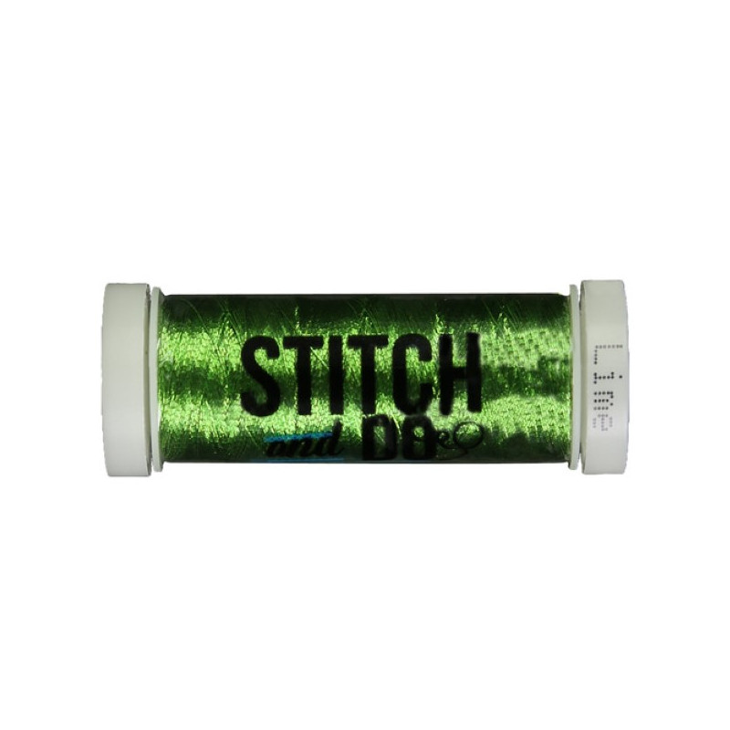 Fils à broder Stitch and Do Métal Lime bobine de 200m Fils à broder Stitch and Do Métal Lime bobine de 200m