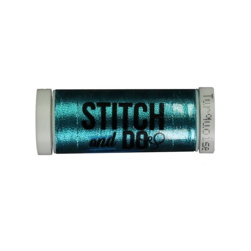 Fils à broder Stitch and Do Métal Turquoise bobine de 200m Fils à broder Stitch and Do Métal Turquoise bobine de 200m