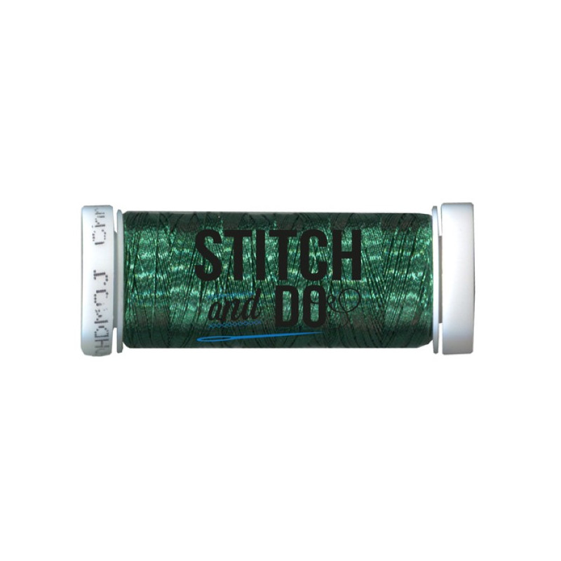 Fils à broder Stitch and Do Métal Vert Noël bobine de 200m Fils à broder Stitch and Do Métal Vert Noël bobine de 200m