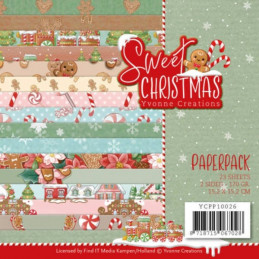 Bloc de papier - Yvonne Créations - Sweet  Christmas 15 x 15 cm