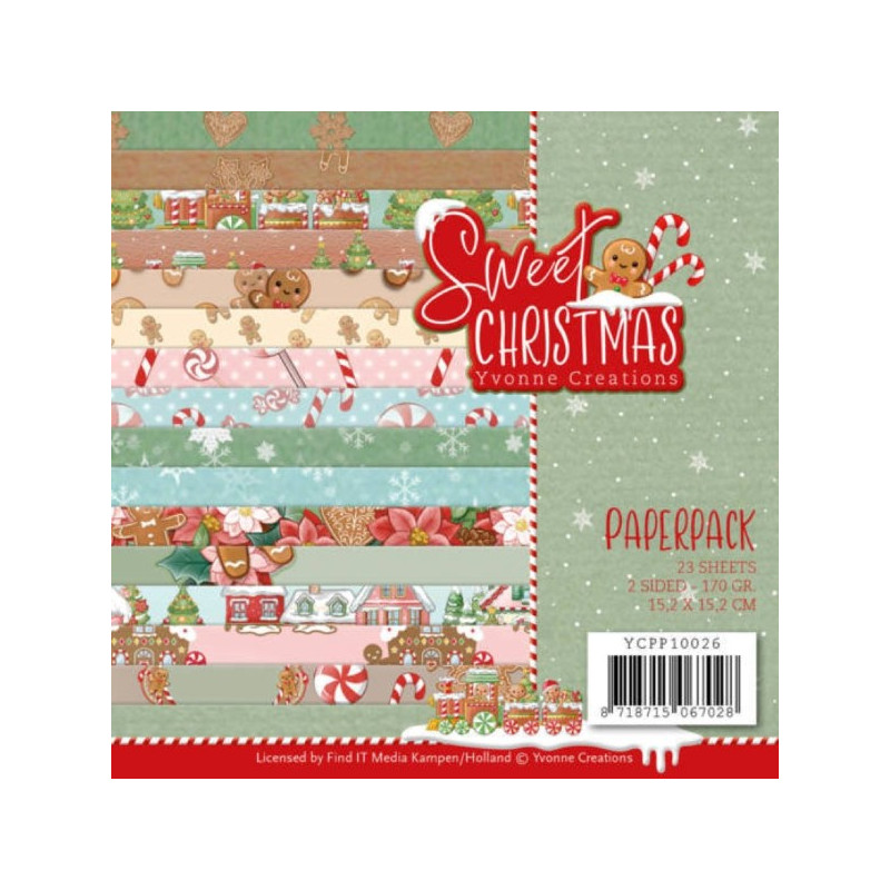 Bloc de papier - Yvonne Créations - Sweet Christmas 15 x 15 cm Bloc de papier - Yvonne Créations - Sweet Christmas 15 x 15 cm