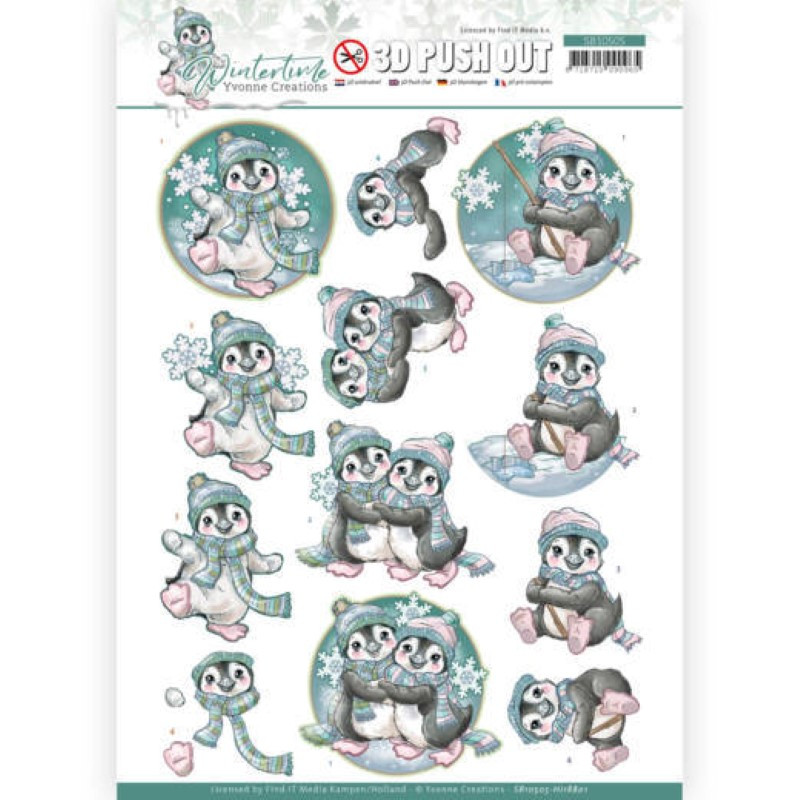 copy of Carte 3D prédéc. - SB10505 - Winter time - Petits pingouins