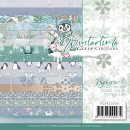Bloc de papier - Yvonne Créations - Winter time 15 x 15 cm - YCPP10034