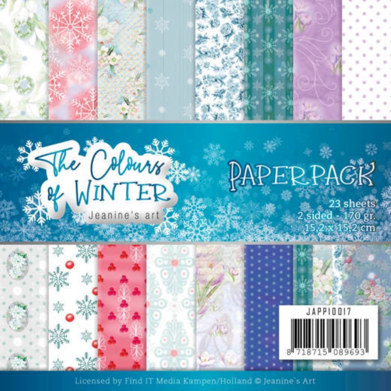 Bloc de papier - Jeanine art - Colours of winter 15.2 x 15.2