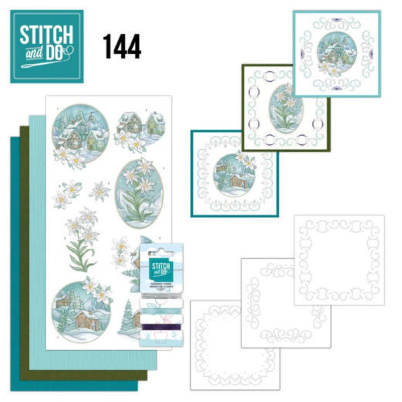 Stitch and do 144 - kit Carte 3D broderie - Edelweiss