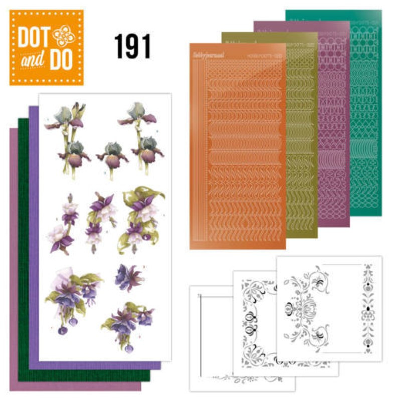 Dot and do 191 - kit Carte 3D - Pretty flowers Dot and do 191 - kit Carte 3D - Pretty flowers