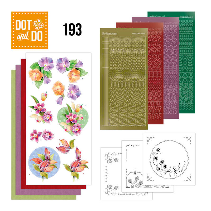 Dot and do 193 - kit Carte 3D  - Orchidée