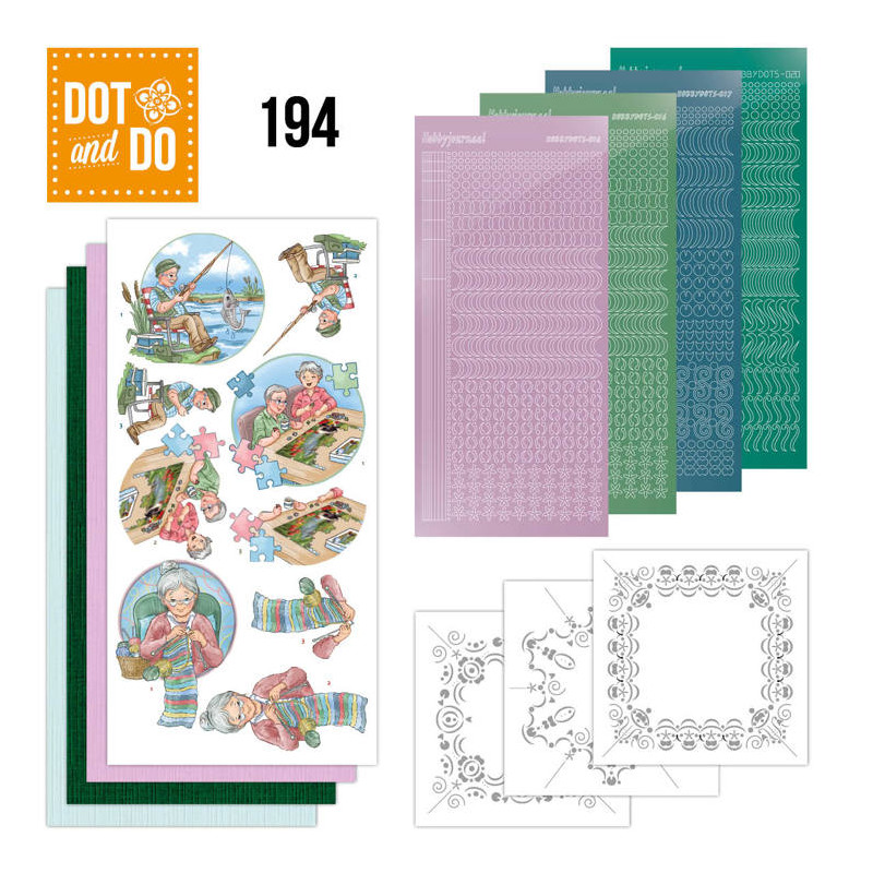 Dot and do 194 - kit Carte 3D - Tricot et pêche Dot and do 194 - kit Carte 3D - Tricot et pêche