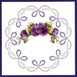 Stitch and do 149 - kit Carte 3D broderie - Roses romantiques