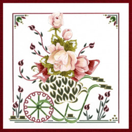 Dot and do 196 - kit Carte 3D  - Fleurs roses