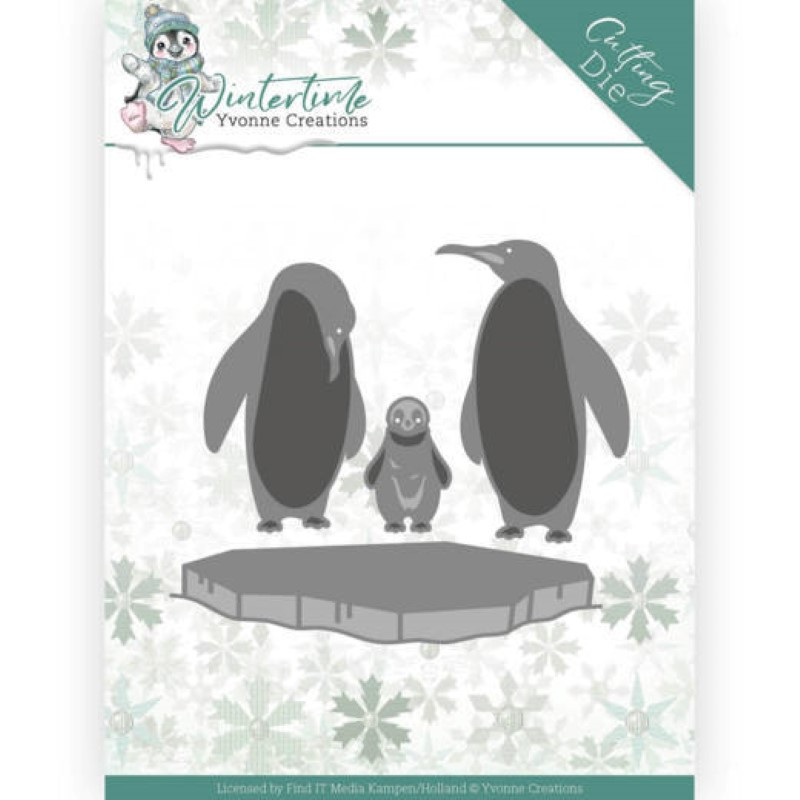 Dies - Yvonne Creations - Winter Time - Pingouins sur glace - YCD10218
