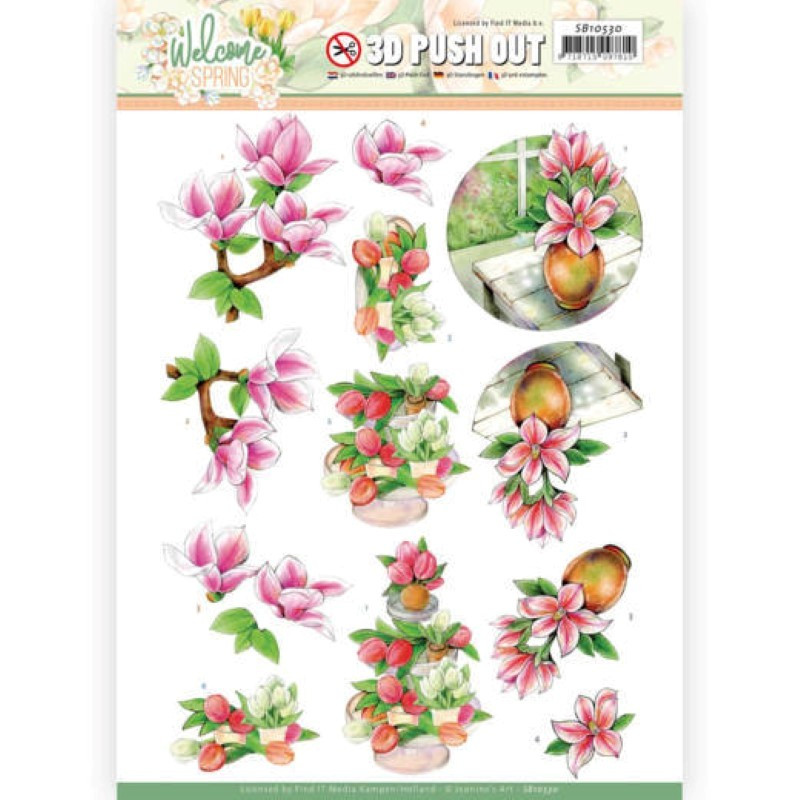 Carte 3D prédéc. - SB10530 - Welcome spring - Magnolia