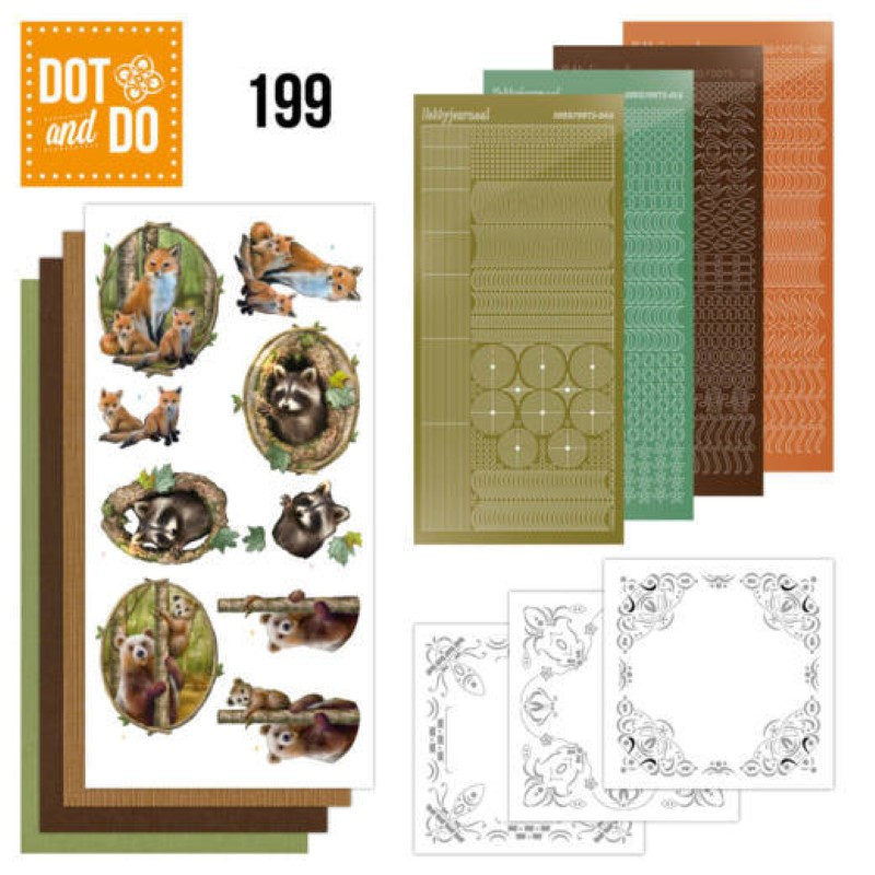 Dot and do 199 - kit Carte 3D  - Animaux de la forêt