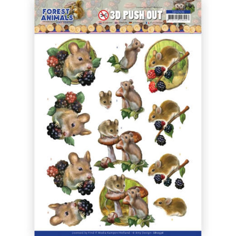 Carte 3D prédéc. - SB10536 - Forest animals - Souris
