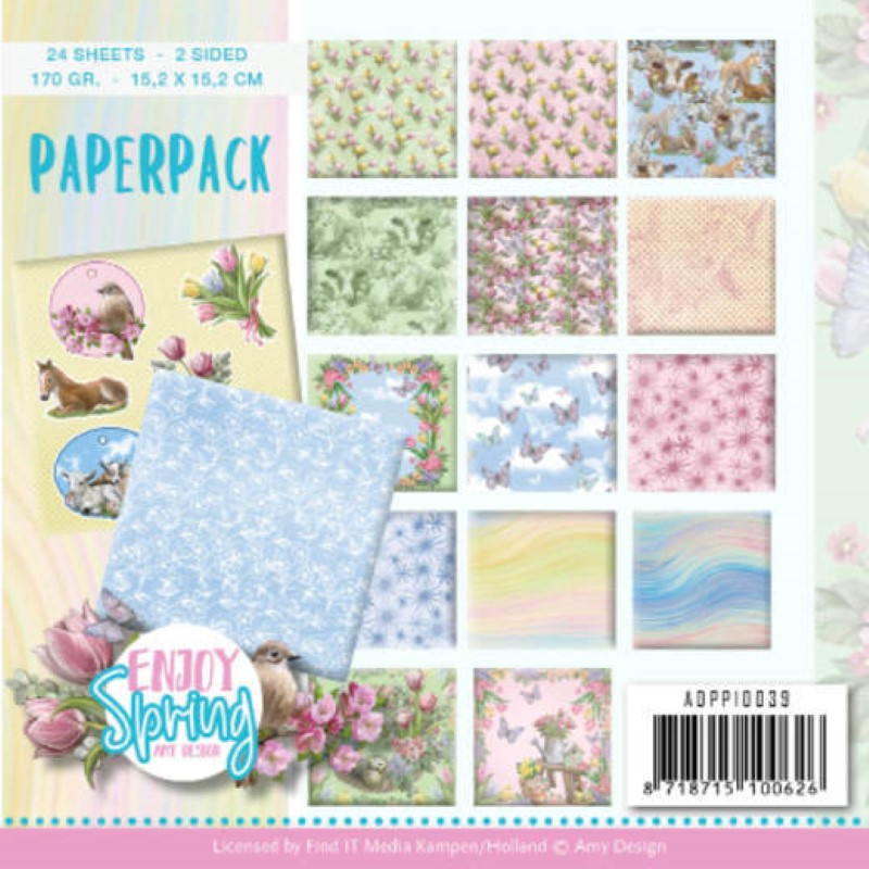 Bloc de papier - Amy Design - Enjoy spring 15.2 x 15.2