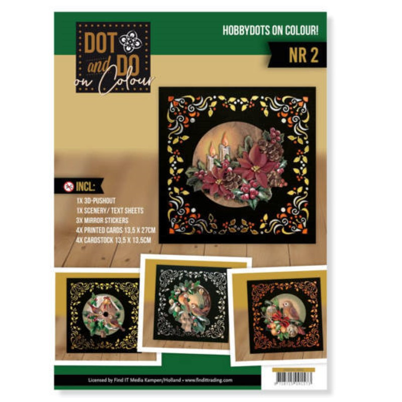 Dot and Do on Colour 2 - Kit Carte 3D - OIseaux en Hiver