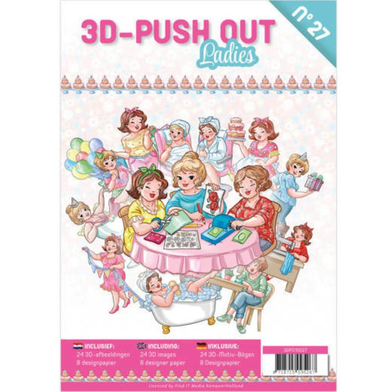 Carte 3D livre A4 prédécoupé - Femmes  24 images + papiers