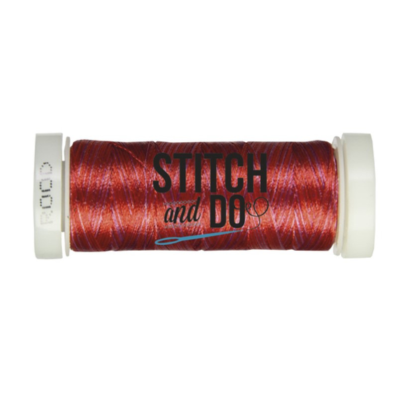 Fils à broder Stitch and Do mixte bobine de 200m Rouge