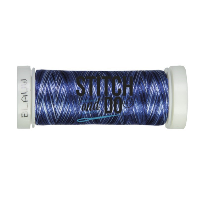 Fils à broder Stitch and Do mixte bobine de 200m Bleu Fils à broder Stitch and Do mixte bobine de 200m Bleu