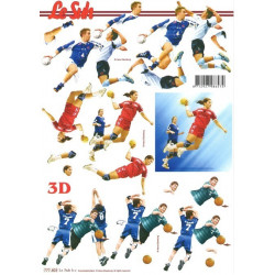 Carte 3D à découper -  handball