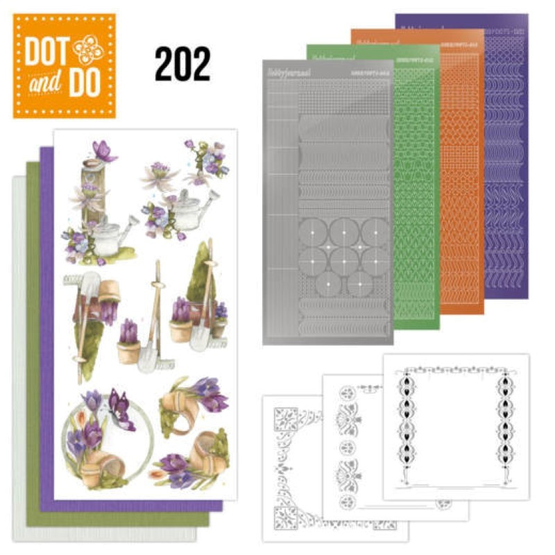 Dot and do 204 - kit Carte 3D - Papillons - Carte 3D à découper