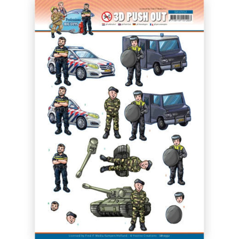 Carte 3D prédéc. - SB10552 - Professions Hommes - Police militaire