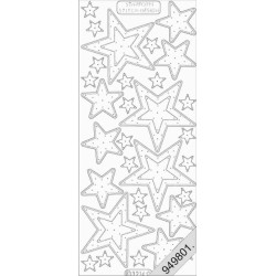 Stickers - 3214 - glitter transparent - or