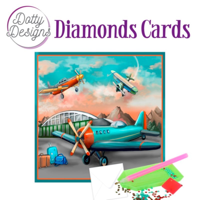 Dotty design Carte Broderie Diamant - Planes Dotty design Carte Broderie Diamant - Planes