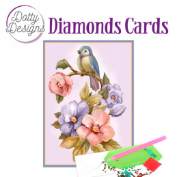 Dotty Designs Diamond Cards - Bird & Flower - DDDC1038