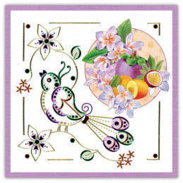 Dot and do 207 - kit Carte 3D  - Fleurs exotiques