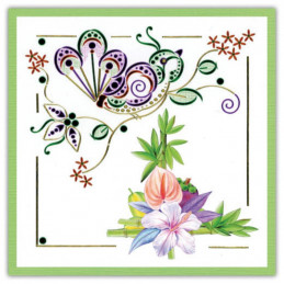 Dot and do 207 - kit Carte 3D  - Fleurs exotiques