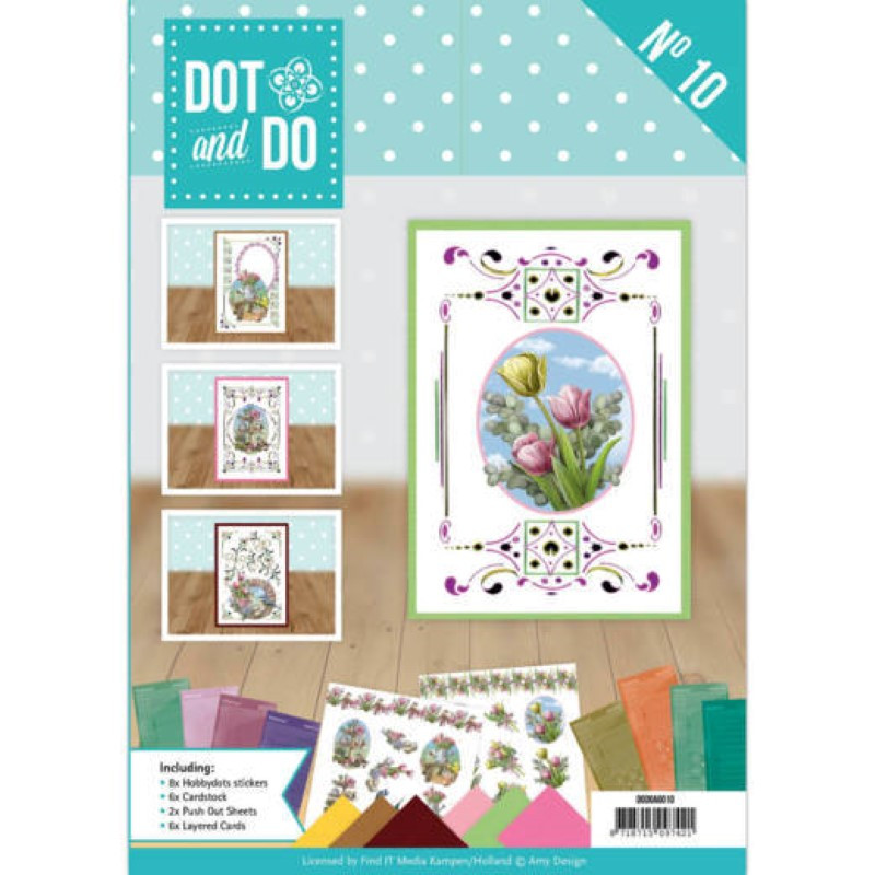 Dot and do Livre n°10 - Kit Carte 3D -  Fleurs