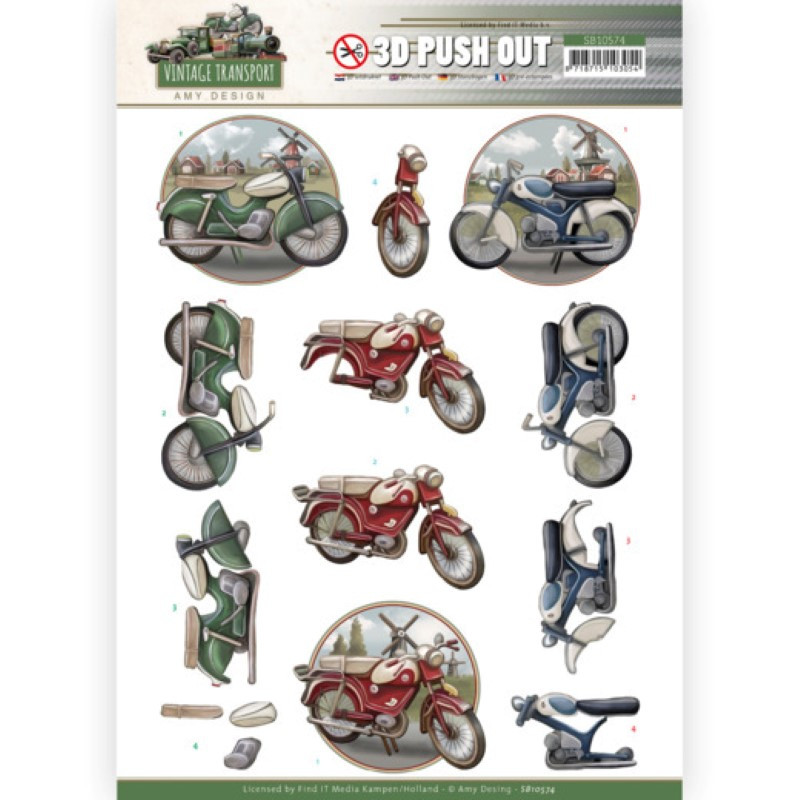 Carte 3D prédéc. - SB10574 - Vintage Transport - Moped