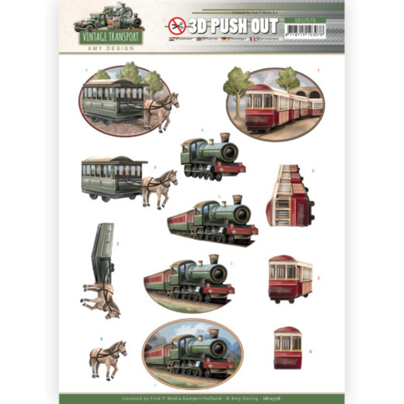 Carte 3D prédéc. - SB10576-  Vintage Transport - Train