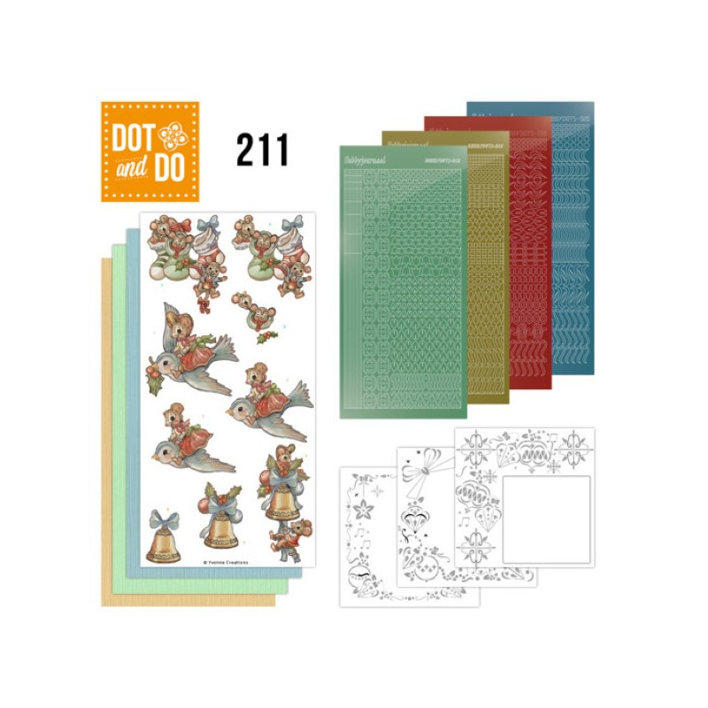 Dot and do 211 - kit Carte 3D  - Souris à Noël