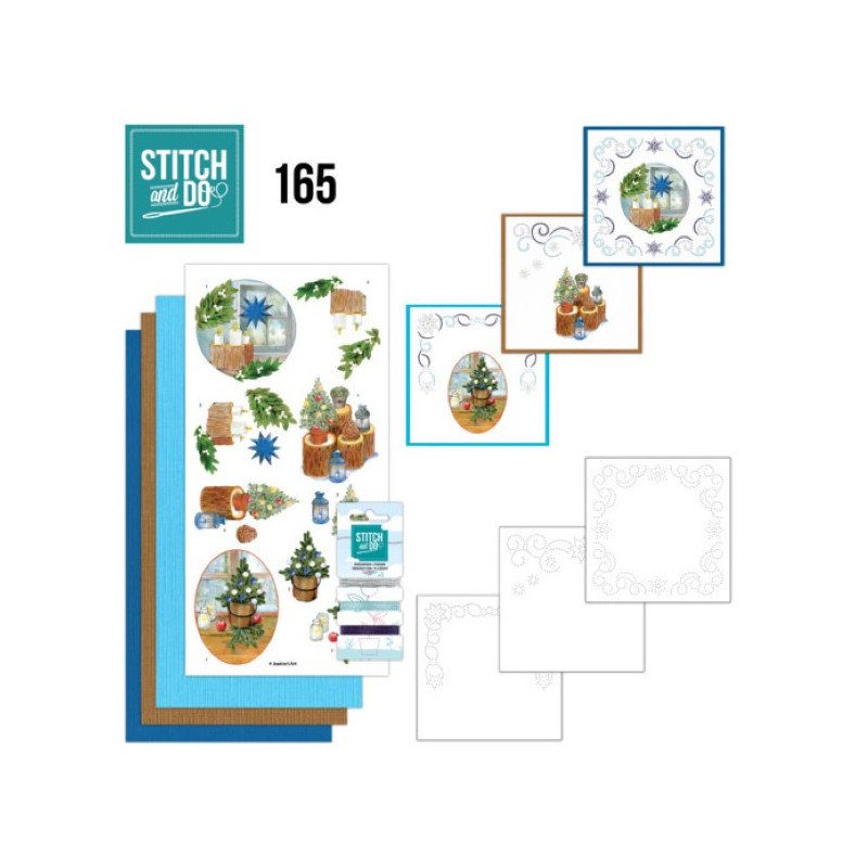 Stitch and do 165 - kit Carte 3D broderie - Décorations de Noël Stitch and do 165 - kit Carte 3D broderie - Décorations de Noël