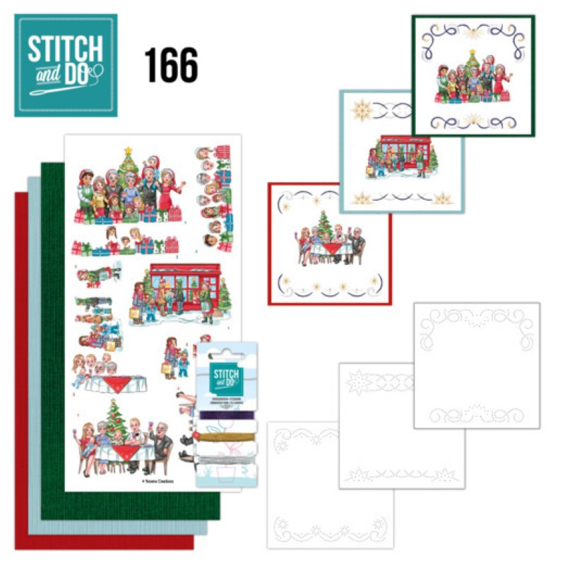 Stitch and do 166 - kit Carte 3D broderie - Shopping de Noël