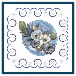 Stitch and do 167 - kit Carte 3D broderie - Fleurs d'hiver