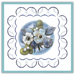 Stitch and do 167 - kit Carte 3D broderie - Fleurs d'hiver