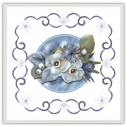 Stitch and do 167 - kit Carte 3D broderie - Fleurs d'hiver