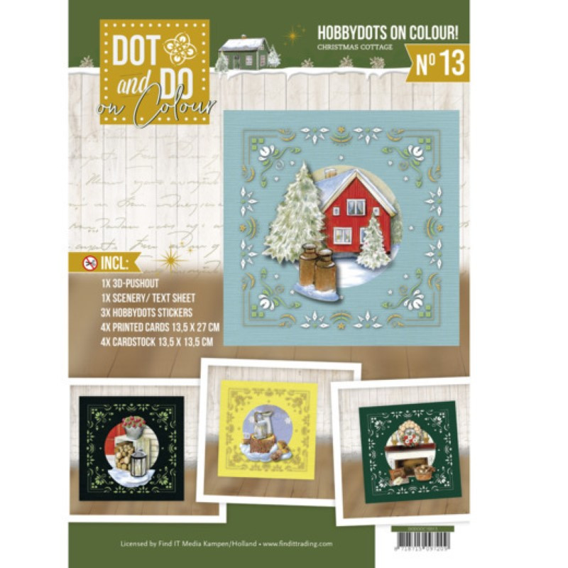 Dot and Do on Colour 13 - Kit Carte 3D - Cottage de Noël