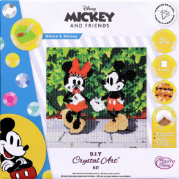 Broderie diamant Kit tableau 30x30cm Disney Minnie & Mickey