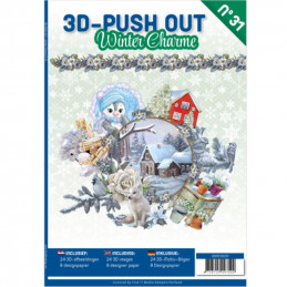 Carte 3D livre A4 prédécoupé - Charme de l'hiver 24 images + papiers
