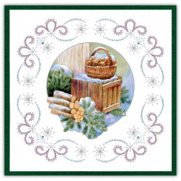 Stitch and do 168 - kit Carte 3D broderie - Charme de l'hiver